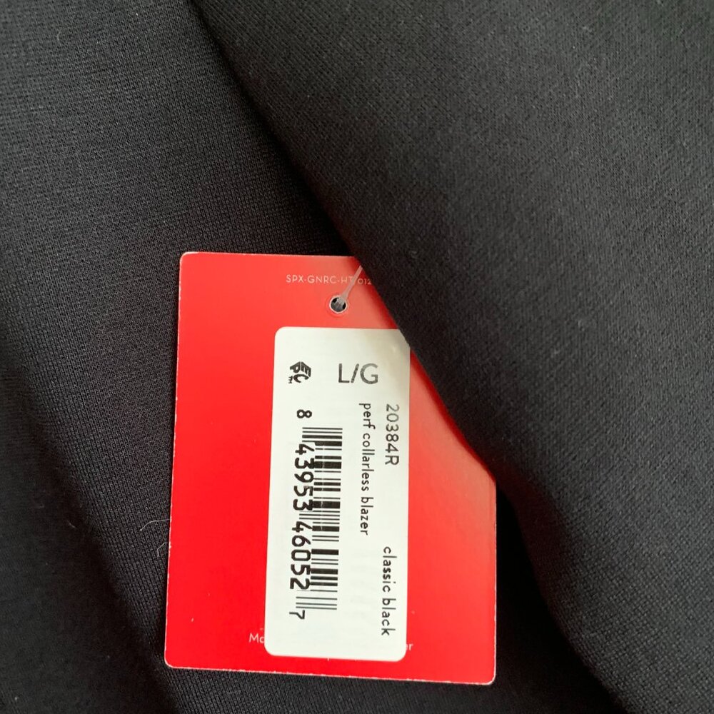 NWT SPANX The Perfect Collarless Oversized Pointe Navy Blue Blazer Size M - Picture 7 of 15